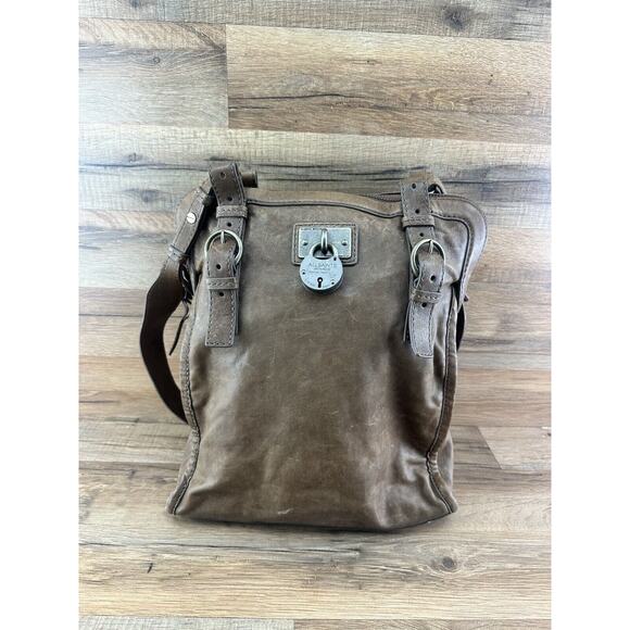 AllSaints Handbags - AllSaints Tote Bag Olive Green Suede Handbag Purse Shoulder Bag